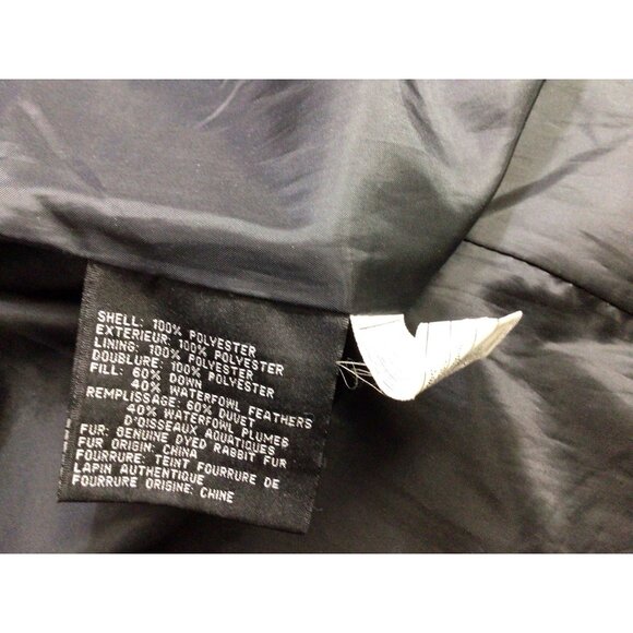 Via Spiga Down Jacket Puffer Coat Real Fur Trim Womens Large - Picture 8 of 8